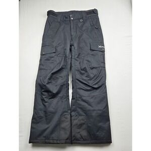 Arctix Youth Insulated Snow Ski Pants Black Cargo Pockets Adjustable Waist M 5K